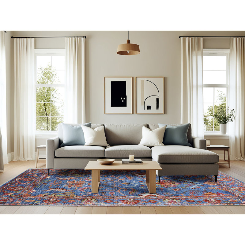 Garrin Oriental Indoor Rug, Rectangle 6' x 9'