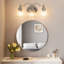 Luminaires de salle de bain 3 lumières modernes avec abat-jour en verre transparent-874675974
