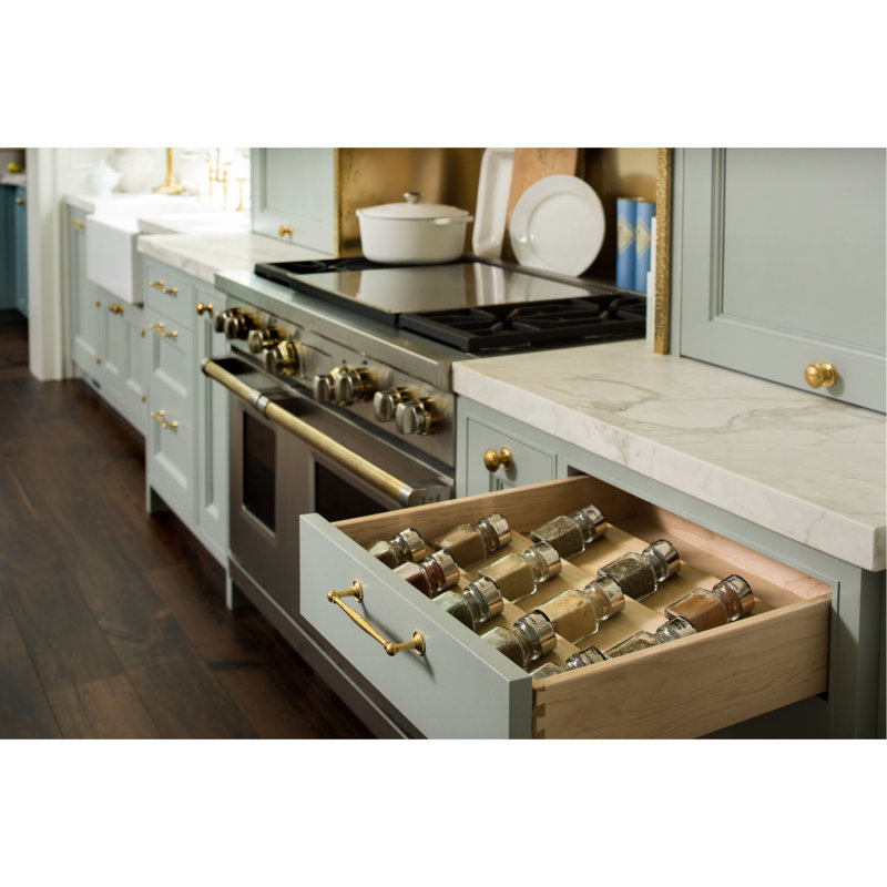Rev-A-Shelf Kitchen Drawer Organizer Insert Spice Rack Three-Tier, 1.56" H x 22" W x 19.75" D