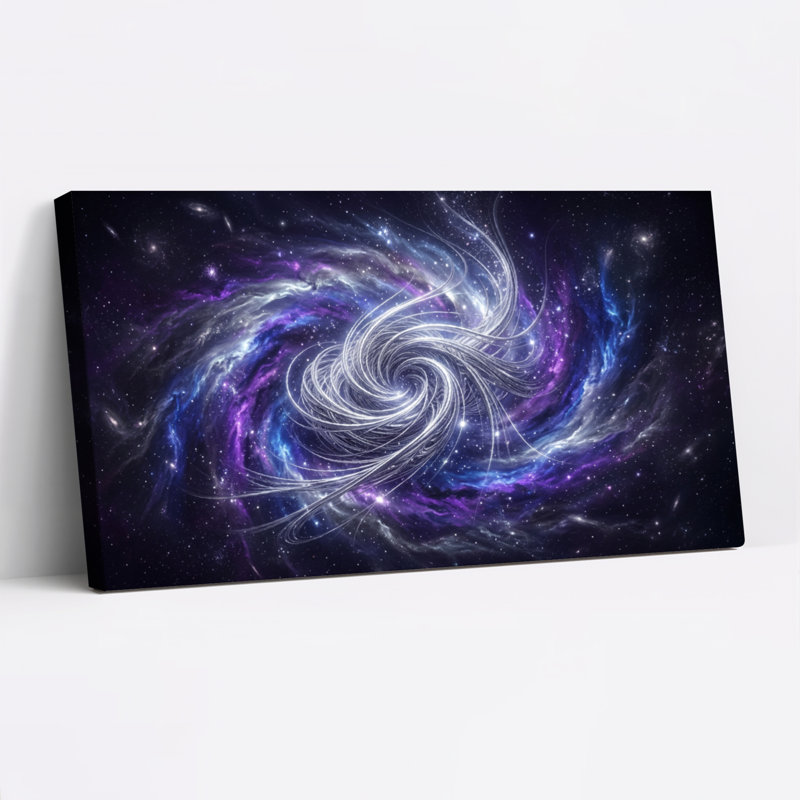 Ensemble de 1 toile murale Vortex Galactique, 58“W x 28”H, Wrapped Canvas