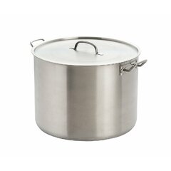 Bene Casa 60Qt Stainless Steel Boiling Pot with Strainer Basket and Li