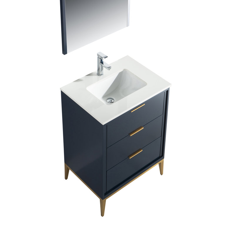 Brooksby Single Bathroom Vanity Set, Bleu, 24"