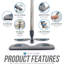 Dry Floor Sweeper Mop and 100 Refill Pack Wood, Laminate & Tile Dust Mop