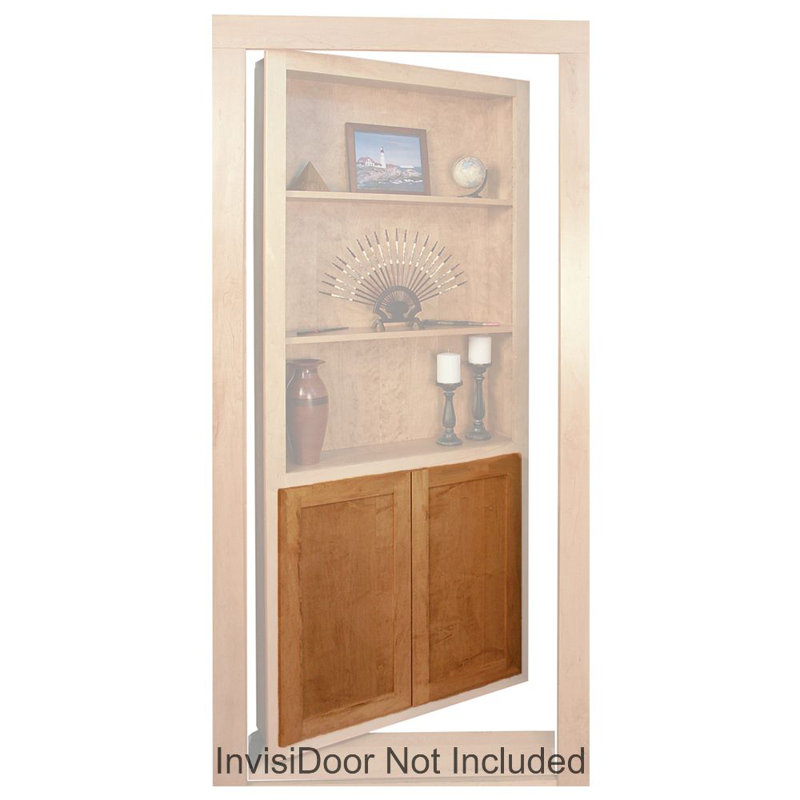 Portes à panneaux plats pour Invisidoor, Cerisier, H 32 po x l 16 po x P 1 po
