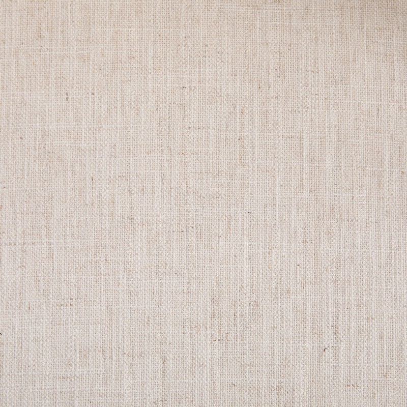 Chaise rustique avec dossier en osier et siège large pour salle à manger et salon, Délavé à la pierre, Crème ; lin