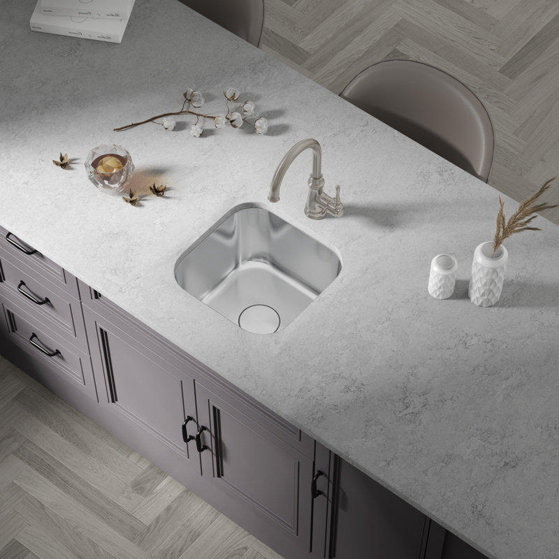 16'' L Undermount Single Bowl Stainless Steel Kitchen Sink