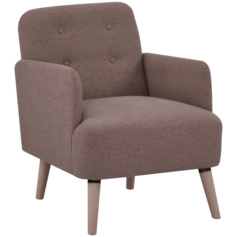 Auxerre Upholstered Armchair, Brown
