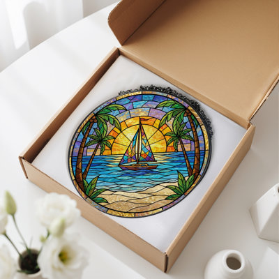 Panneau de vitrail 12 "H Sunset