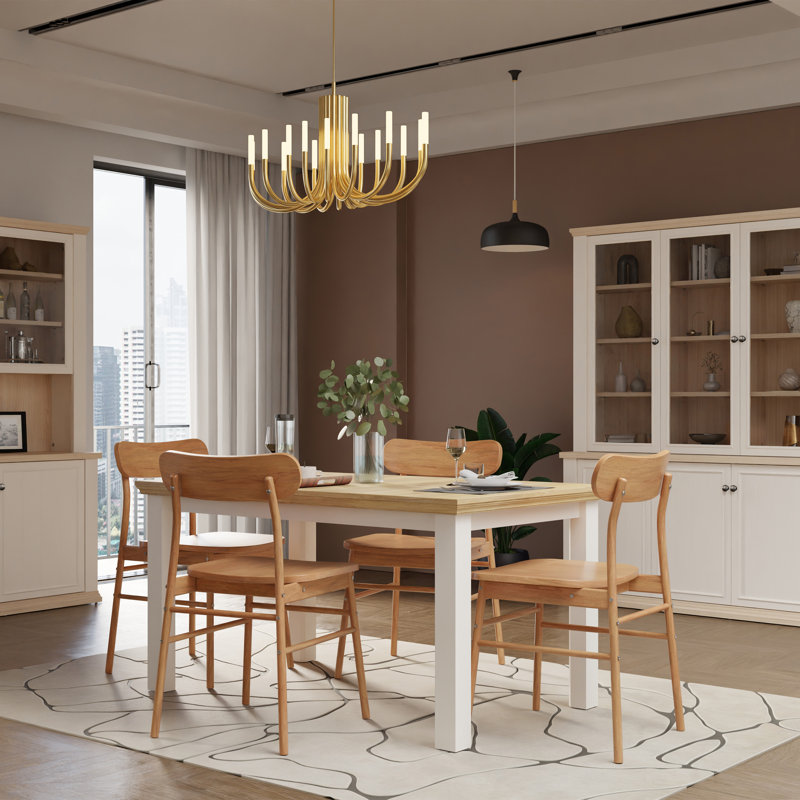 Dining Table, Brown/White