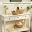 Ensemble de 3 paniers de rangement en osier pour l'organisation - Paniers décoratifs tissés avec poignées - Organisateurs pour la salle de bain, la cuisine et les tablettes-577857480