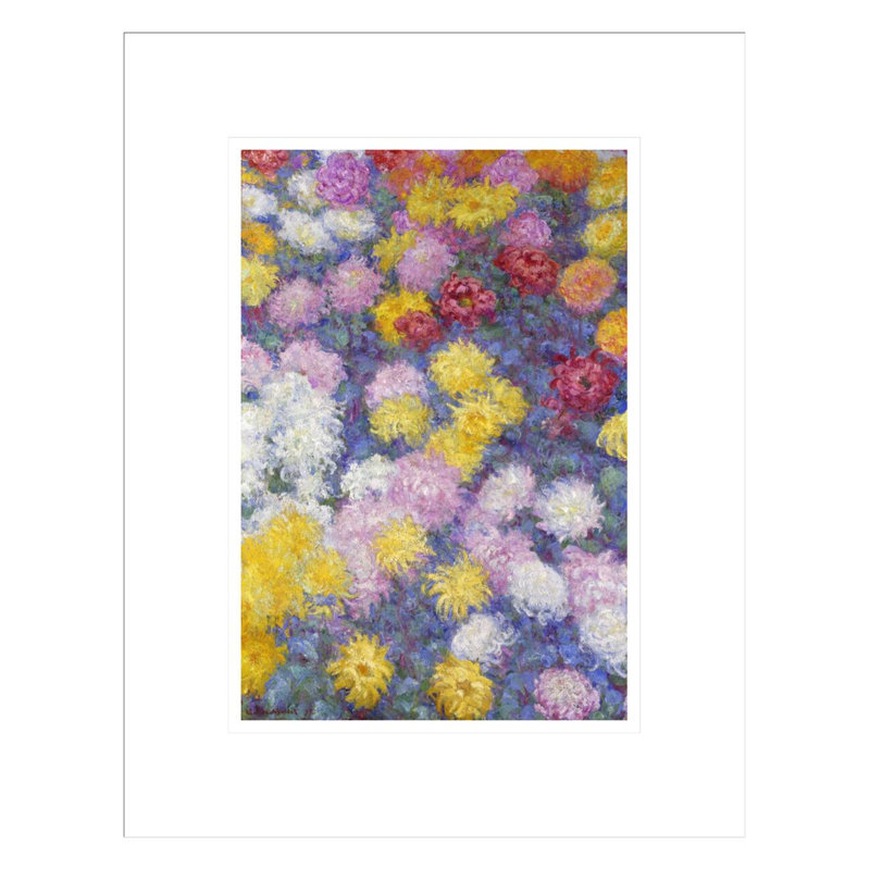 «Chrysanthemums» par Claude Monet, impression giclée encadrée, H 16,75 po x l 13,21 po