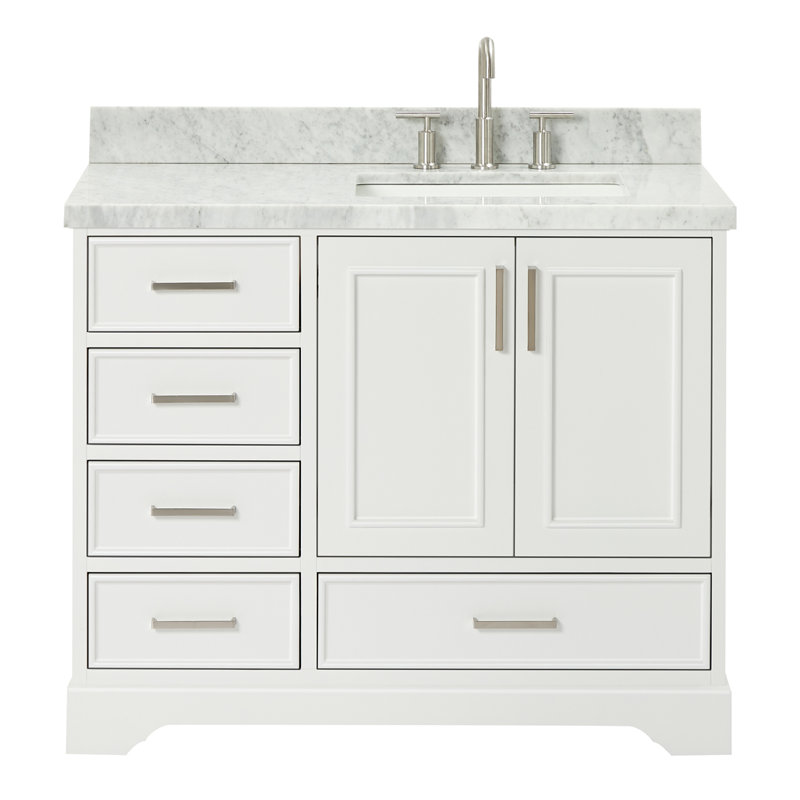 Ensemble de meuble-lavabo simple 43 po Abshire, Blanc