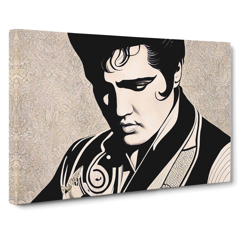 Elvis Presley Art Deco Vol.2 - Wrapped Canvas, 35cm H x 50cm W x 3cm D