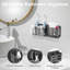 Organisateur de salle de bain électrique mural en aluminium sans perceuse - pour 6 brosses à dents et dentifrice (3 fentes)