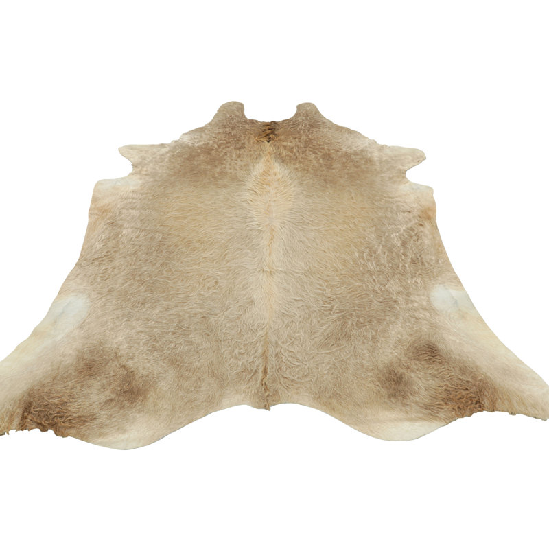 Rug & Kilim’S Large Cowhide Rug In Beige-Brown And Cream Tones