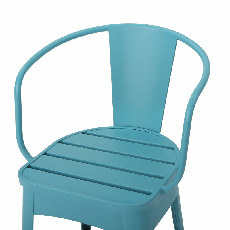 3PC KD Metal Bistro Set, Blue