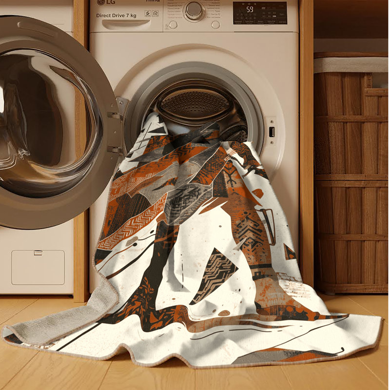 Tapis industriel beige Rocco Nomadic Raider lavable à la machine - reliure beige, 7 x 10