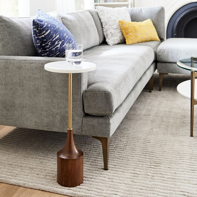 Table d'appoint ronde en marbre