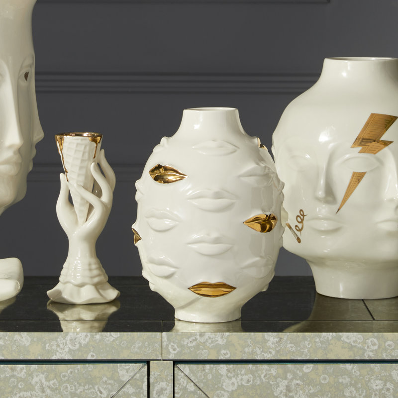 Gilded Muse Gala Round Vase