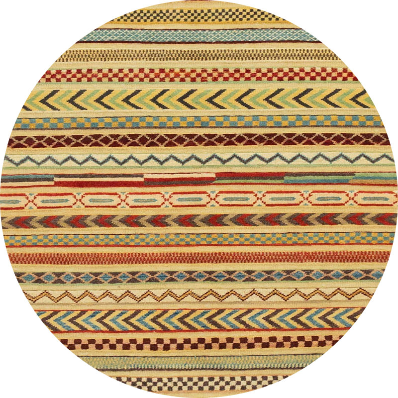 Abstract Indoor Rug, Round 7'