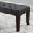 Linon Tufted Bench, Fabric, Gray-140422329