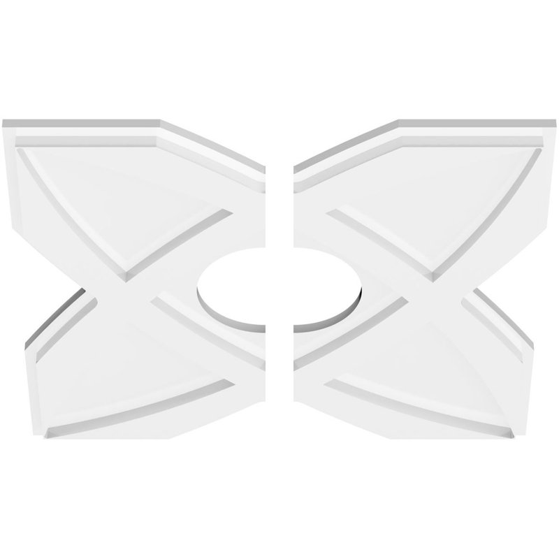 Médaillon de plafond contemporain en PVC de qualité architecturale Titus de 18 po x P 5 po x P 6 1/4 po x P 1 po
