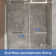 TQP 56-60 in. W x 66 in. H Double Sliding Frameless Bathtub Door in Chrome with 3/8 in Tempered Clear Glass