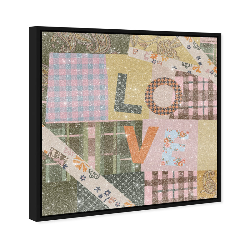 Retro Scarf II Print by Oliver Gal, 13"H x 13"W, Black Floater Frame