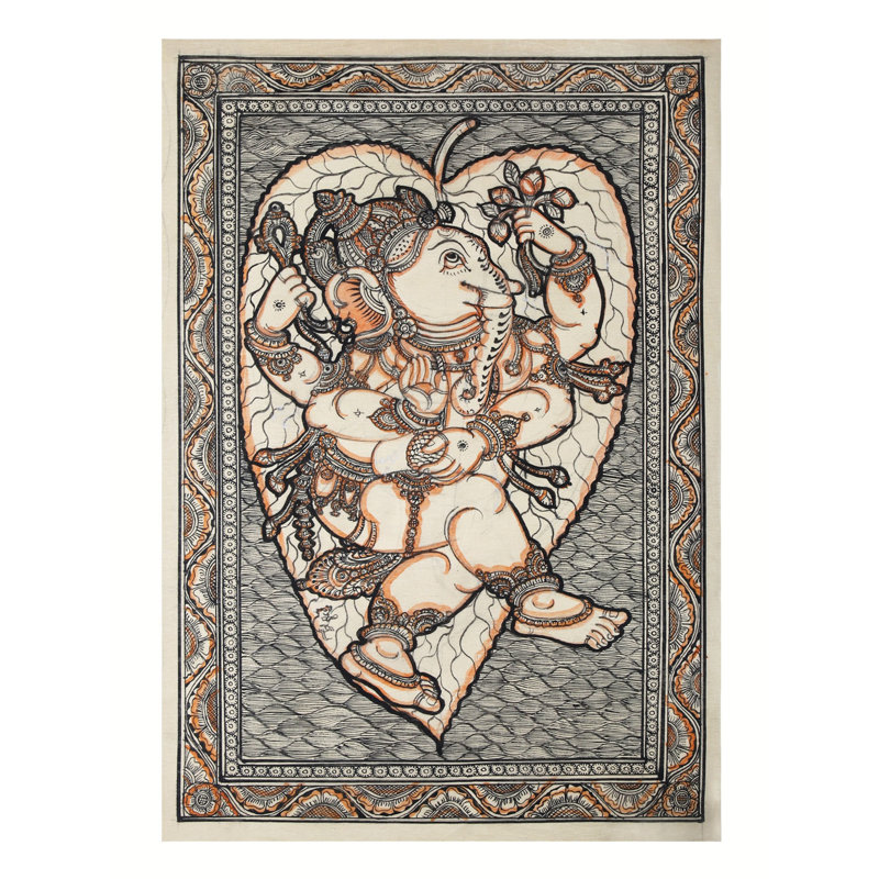 Dancing Ganesha On Peepal Leaf