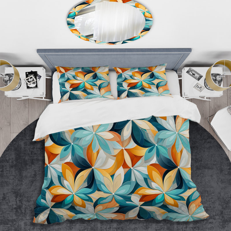 Ensemble de housse de couette géométrique Meingolda Inner Harmony Exploration Mediation - Microfibre de polyester