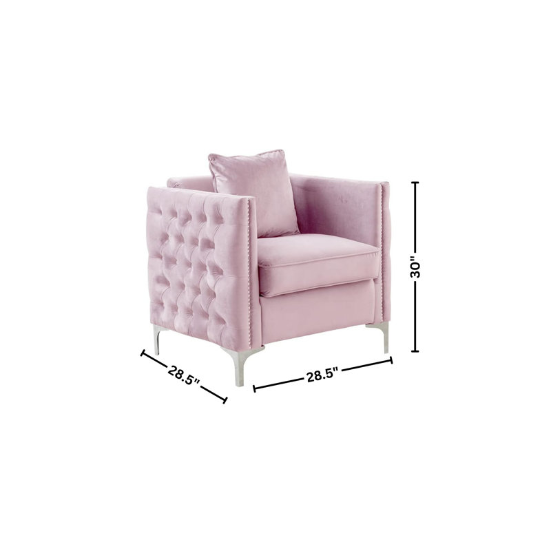Chaise d'appoint en velours Everly Quinn Baroque Bonanza