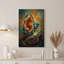 Toile orange sur fond de tourbillons-133060286