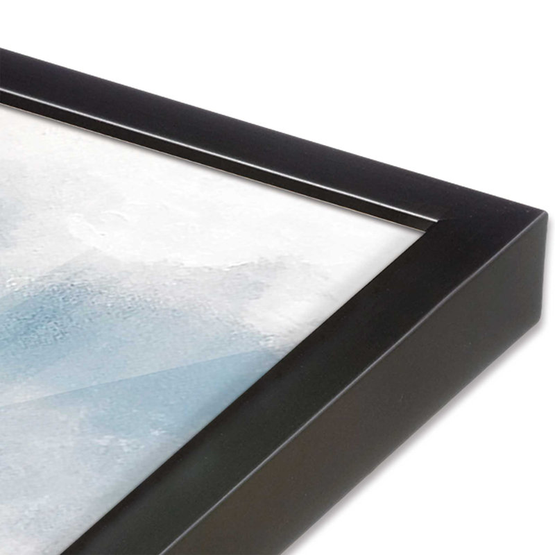 Imprimé de reflets bleus brumeux, H 13,25 po x l 17,25 po, Zinc patiné