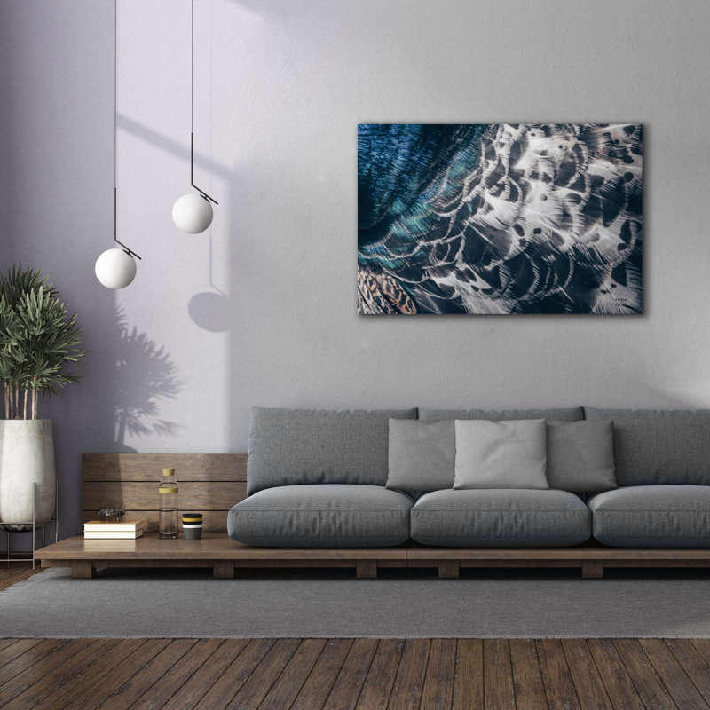 Epic Graffiti 'Peacock Study 1 Horizontal'  by Nathan Larson Canvas Wall Art, 60" x 40"