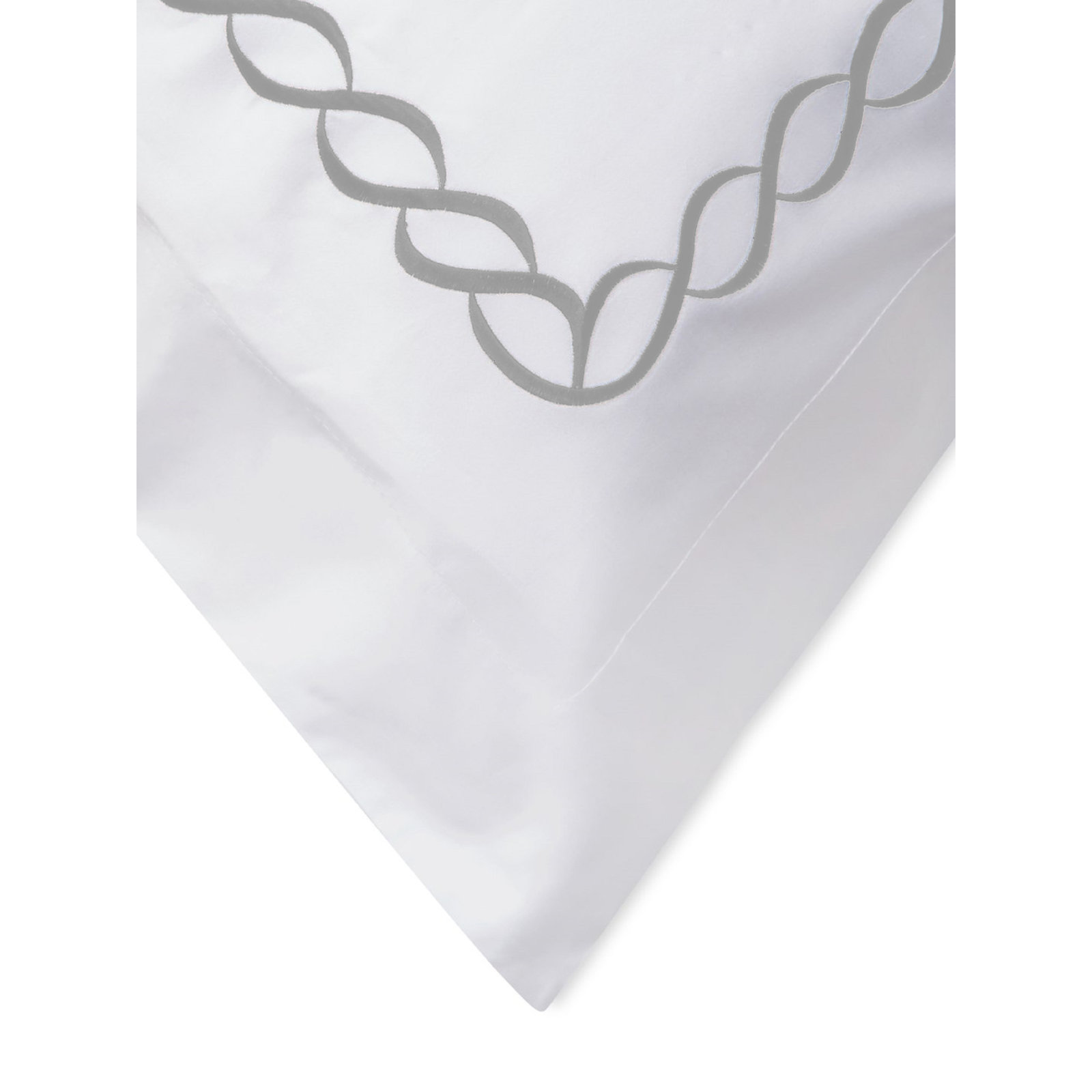 Avellana Cotton Duvet Cover Set, Twin Duvet Cover + 1 Standard Sham, Gray/White