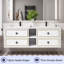 Adifaah 60'' Double Bathroom Vanity with Marble Top