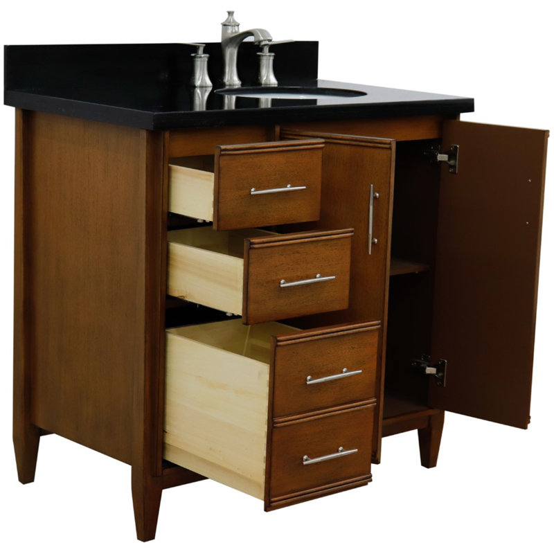 Ensemble de meuble-lavabo simple 37 po, Noir