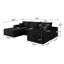 Canapé modulaire Cloud avec 1 repose-pieds (noir)-622447844