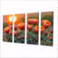 Cactus en fleurs au coucher du soleil I - Art mural floral cactus - ensemble d'art mural traditionnel-1366096977-1366096980