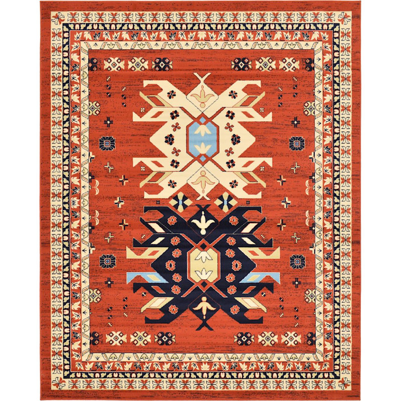 Tapis orange Adonnis, Rectangle 2 pi 2 po x 3 pi