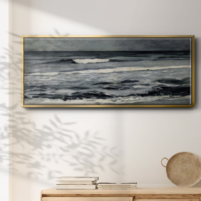 Moody Sea II - toile encadrée, H 8 po x l 20 po