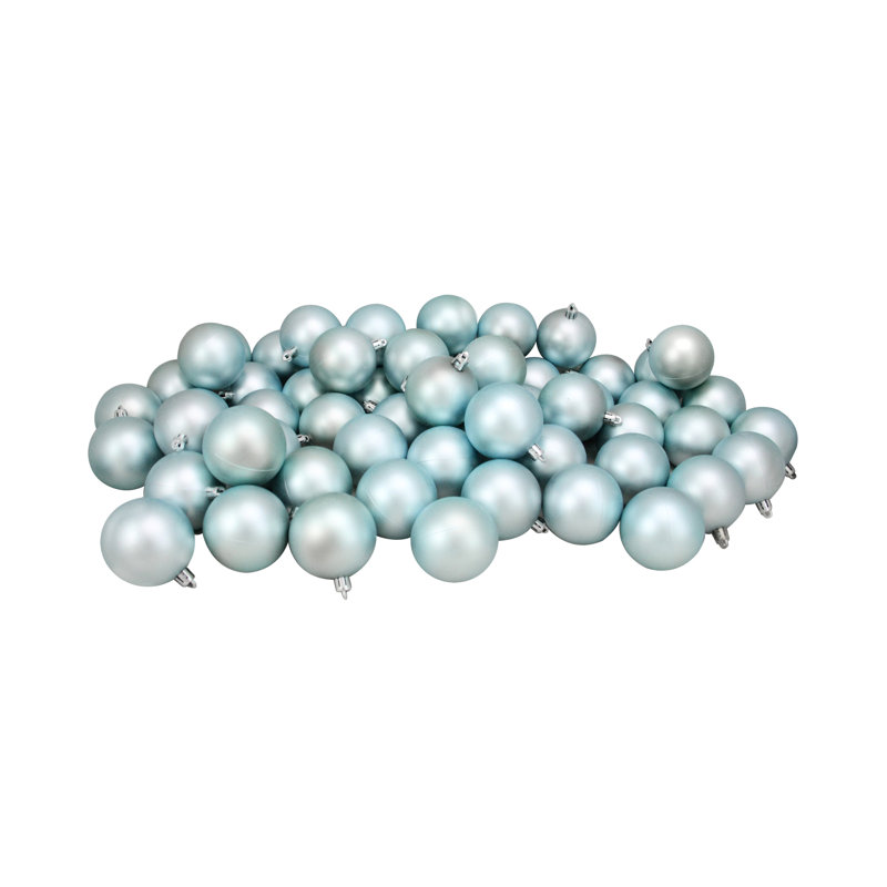Boule de Noël mat incassable, Bleu bébé