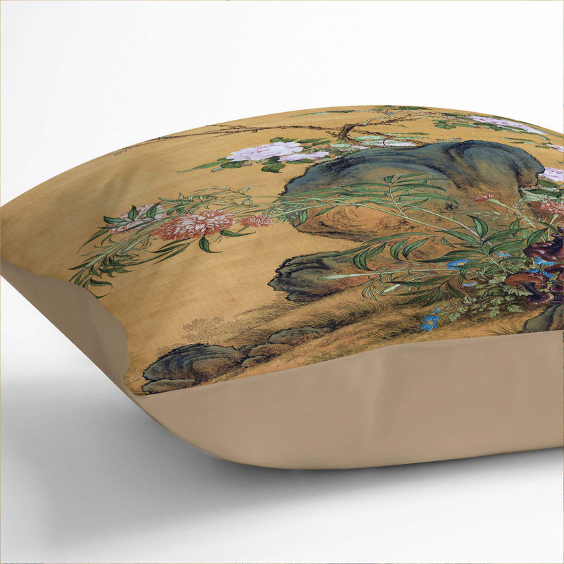 Square Throw Cushion, 40cm H x 40cm W x 15cm D, Stone