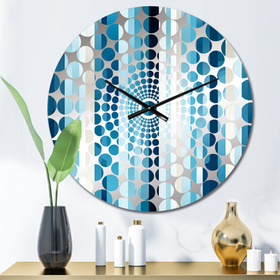 Horloge murale rayée Blue Horizon Lines