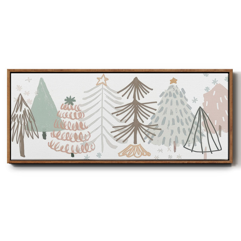 Christmas  Tree Sketchbook- Framed Canvas, 20" H x 50" W