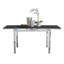 Tierra Glass and Chrome Metal Extendable Modern Dining Table-189709121