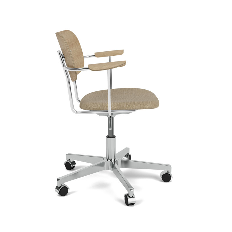 Co Swivel Task Chair, Silver, Acrylic Blend