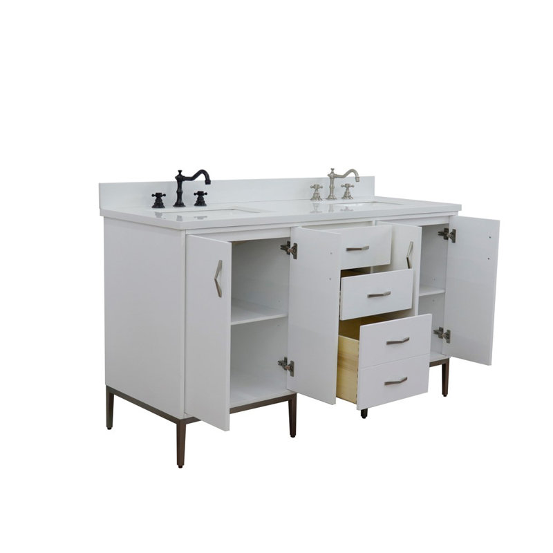 Ensemble de meuble-lavabo double 61 po Aashiyana