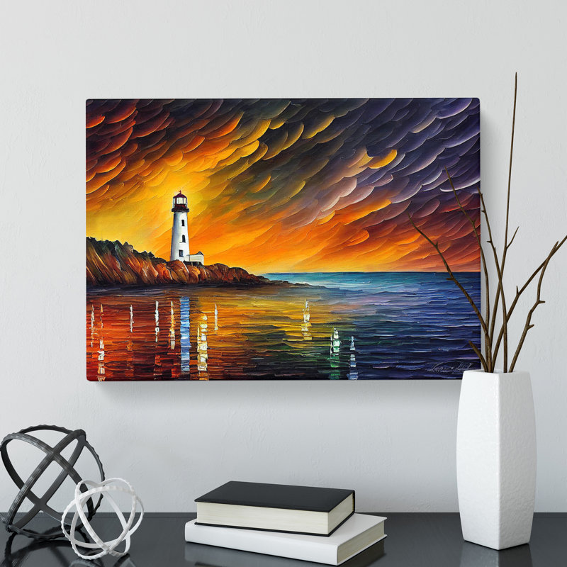 Lighthouse Painting Vol.2 Abstract - Wrapped Canvas, 35cm H x 50cm W x 3cm D