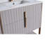 Meuble-lavabo moderne avec plateau en pierre de Carrare Fine Fine Fixtures Serenity-30652377-30652362-30652311